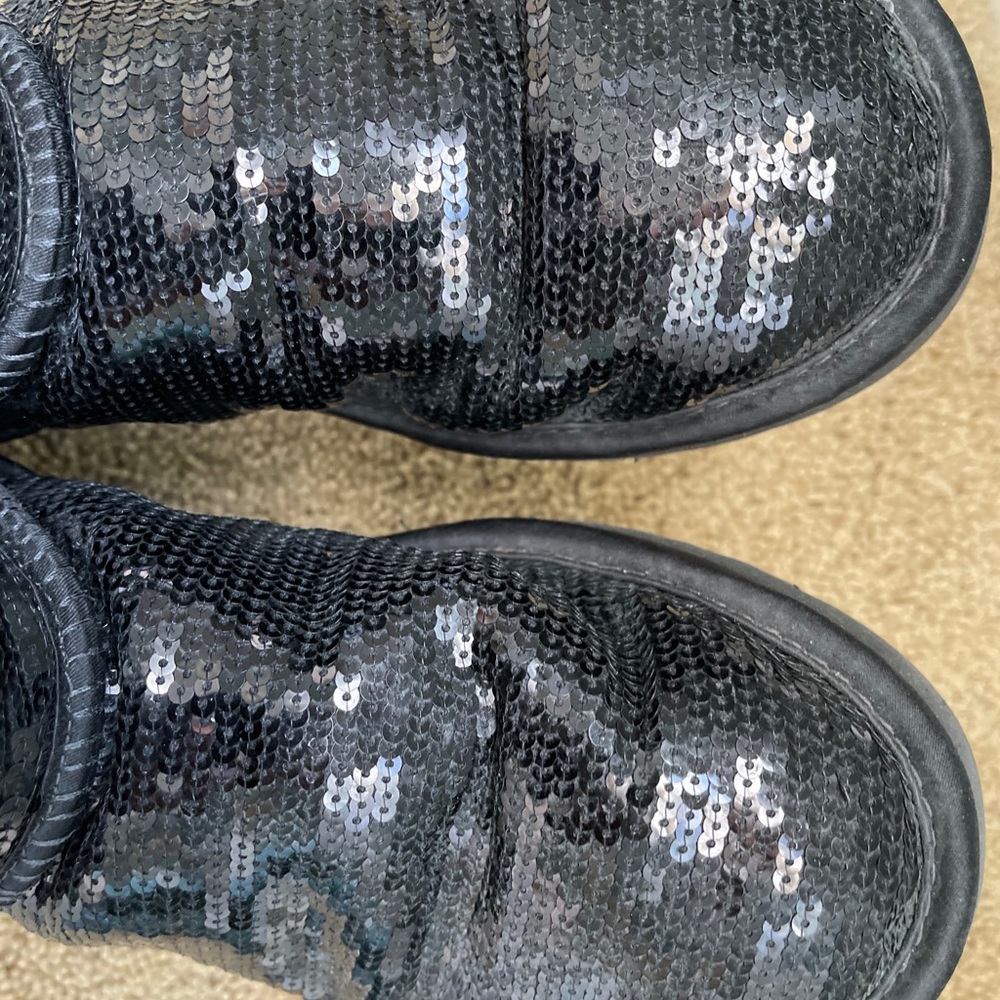 Black Sequined Ugg Boots - image 3